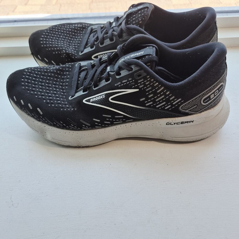 Brooks Glycerin 20 Men’s Size 10.5 D Black & White Running Training 1103821D059
